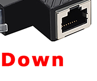 Low 90 Degree Network RJ45 to RJ45 Extender Accessory 