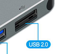 deal 5in1 Type C to USB-C/USB 3.0/USB 2.0 Hub Multiport Adapter