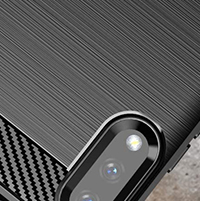 cheap LG K22 LM-K200TM Boost Mobile Carbon Fiber Soft TPU Protective Case