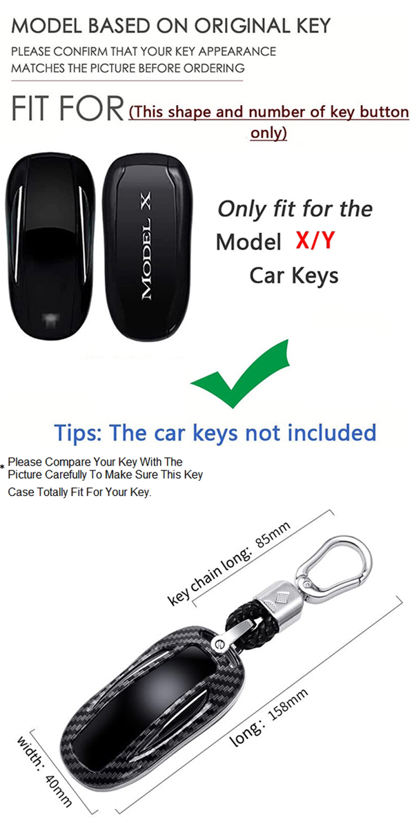 Low Price Carbon Fiber Key Cover Case ShellAccessory 