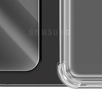 cheap Samsung Galaxy S23 FE 5G SM-S711U Verizon/AT&T/T-Mobile/U.S. Cellular Tempered Glass Film Soft Slim TPU Protective Case